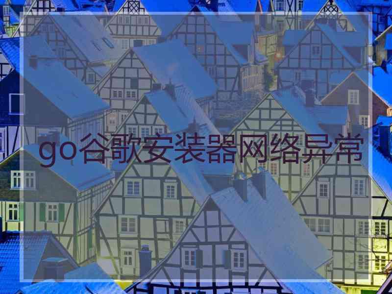 go谷歌安装器网络异常
